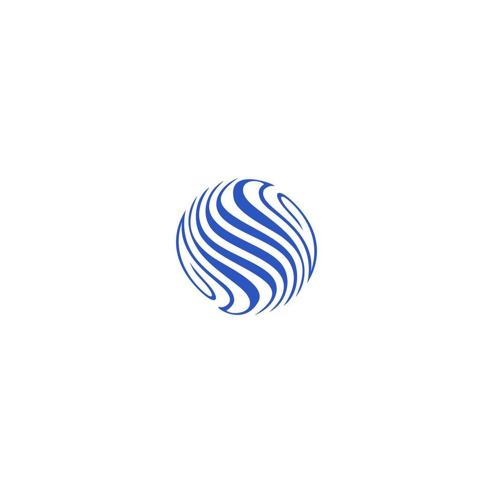 letter S logo liquid with world shape globe vector