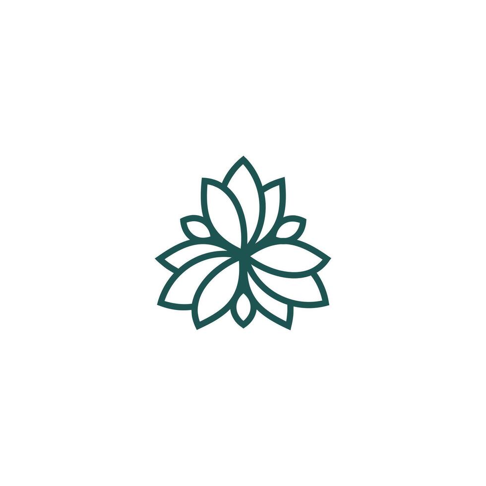 leaf abstract logo, natural shape, triangle basic vector