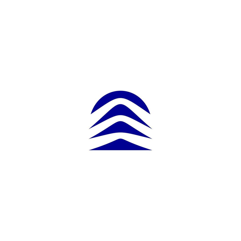 abstract A minimal logo blue vector