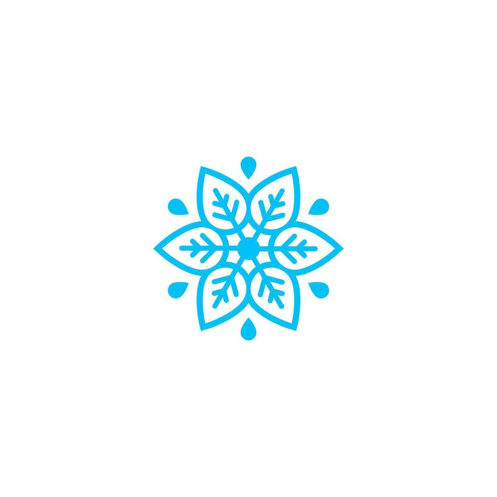 ice snow shape with leaf style, design for your business vector