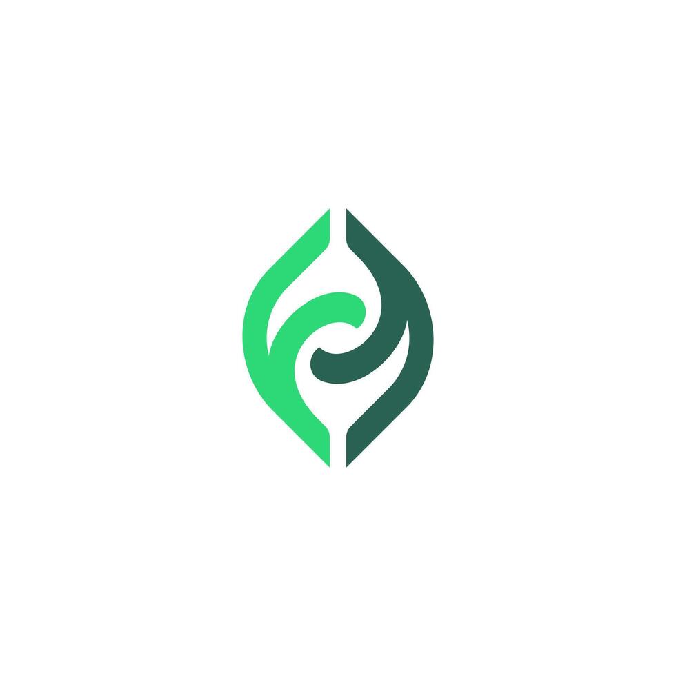 Abstract Letter F eco leaves luxury type logo design elements. for modern business vector