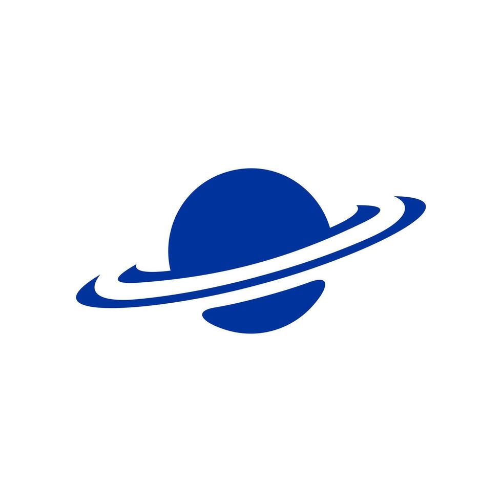 planet two lines rings logo, galaxy, space vector