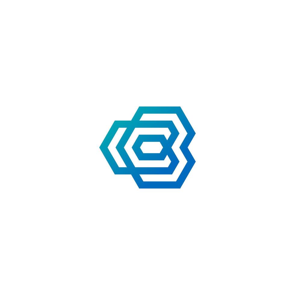 Modern and creative hexagon logo, Dynamic Corporate symbol vector