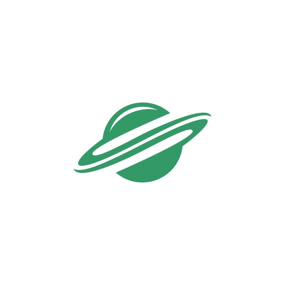 green Planet simple letter logo vector