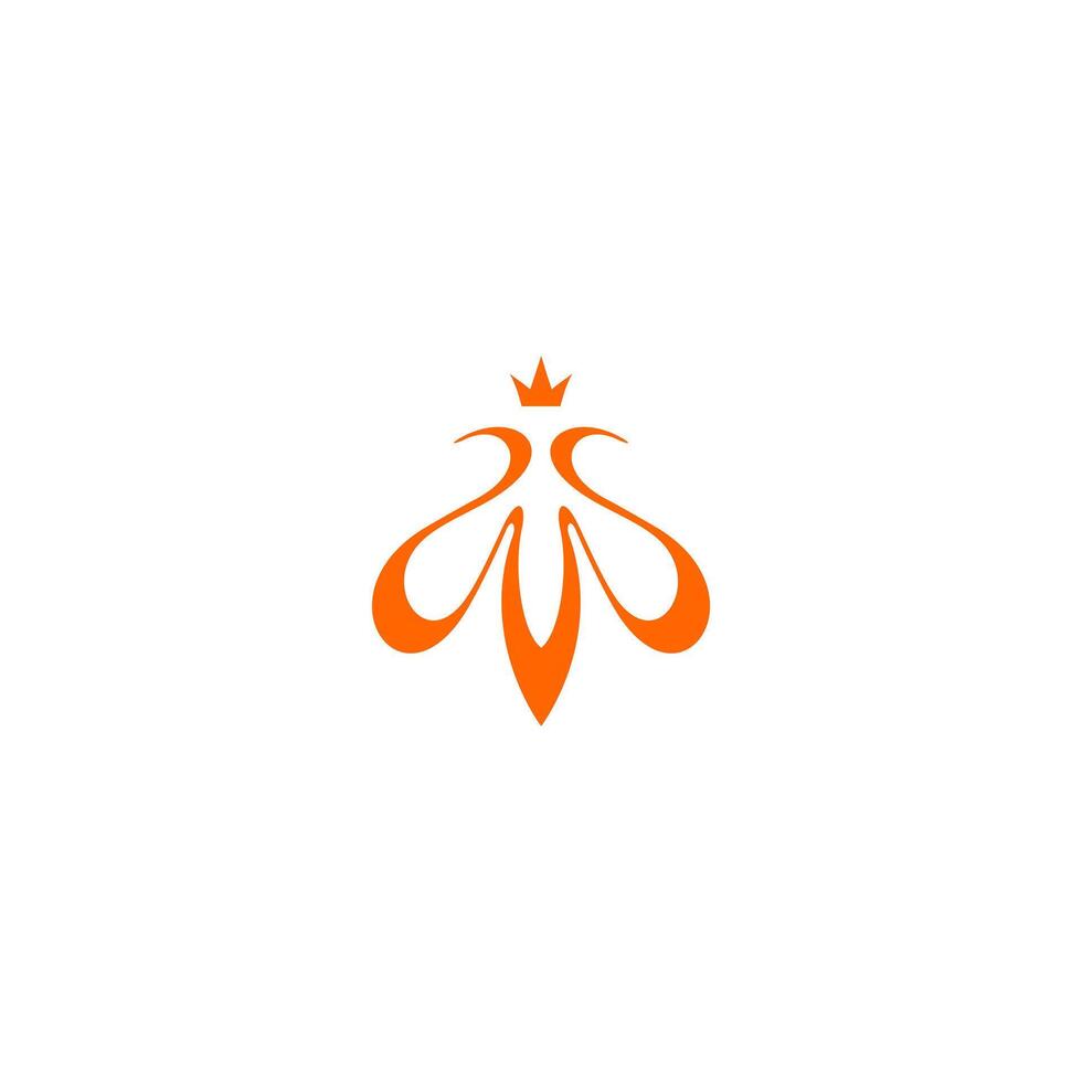 bee queen logo line, minimalist elegant, modern vector