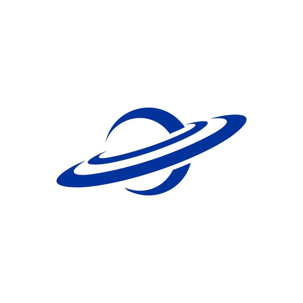 line planet two lines rings logo, galaxy, space unicorn vector