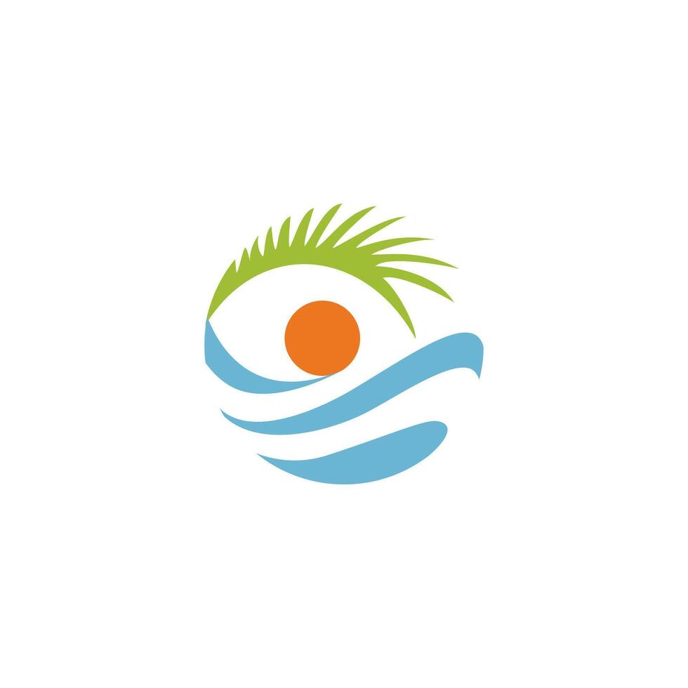 palm beach logo summer logo, travel icon vector