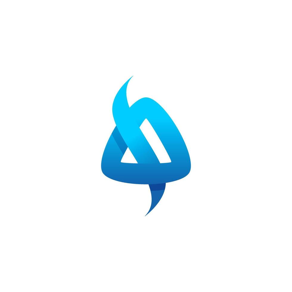 abstract A triangle Monogram Logo. Suitable for Business sport, technology, fashion, digital And future creative Business vector