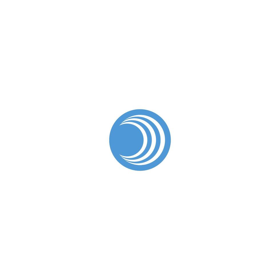 letter o with waves logo icon design for your business vector