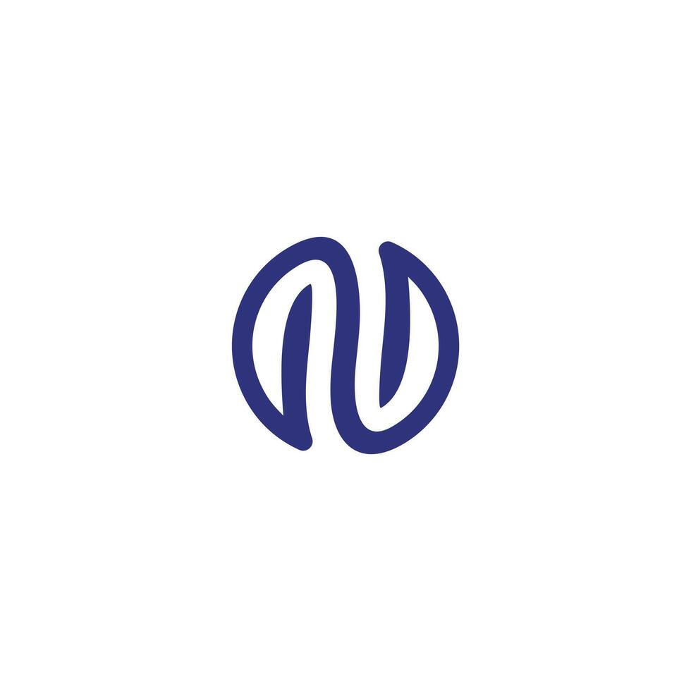 N letter abstract simple logo. S line style design. Usable for Business and Branding vector