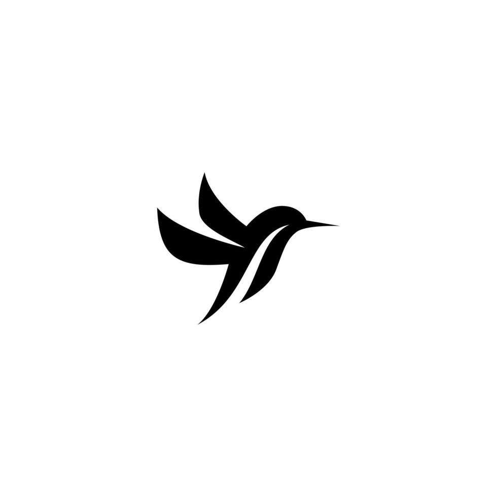 bird fly logo simple, minimalist modern, black color. vector