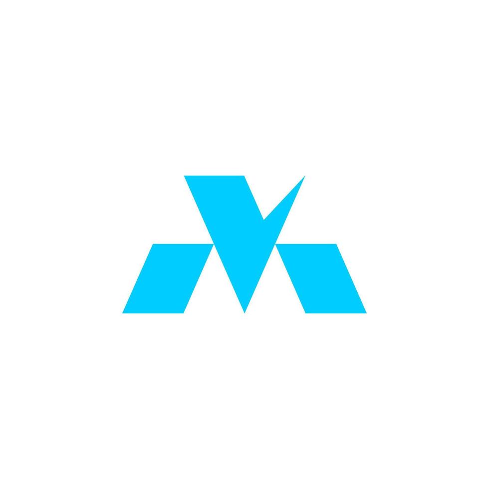 M letter checklist design logo, modern vector
