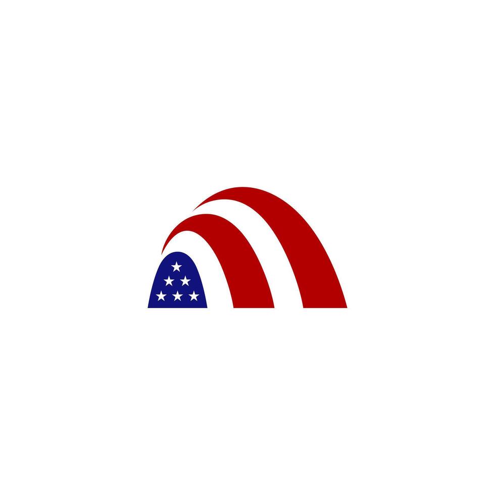 Semicircle logo forming icon, simple design vector
