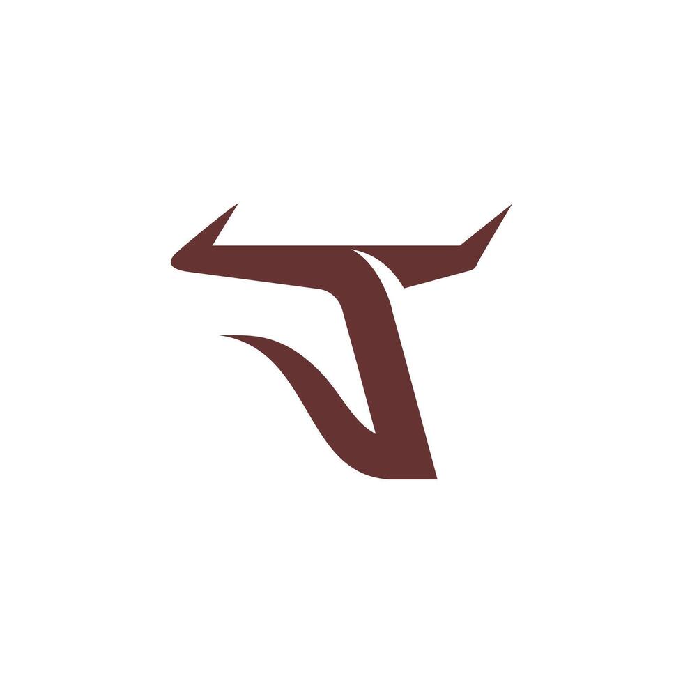 bull animal logo vector