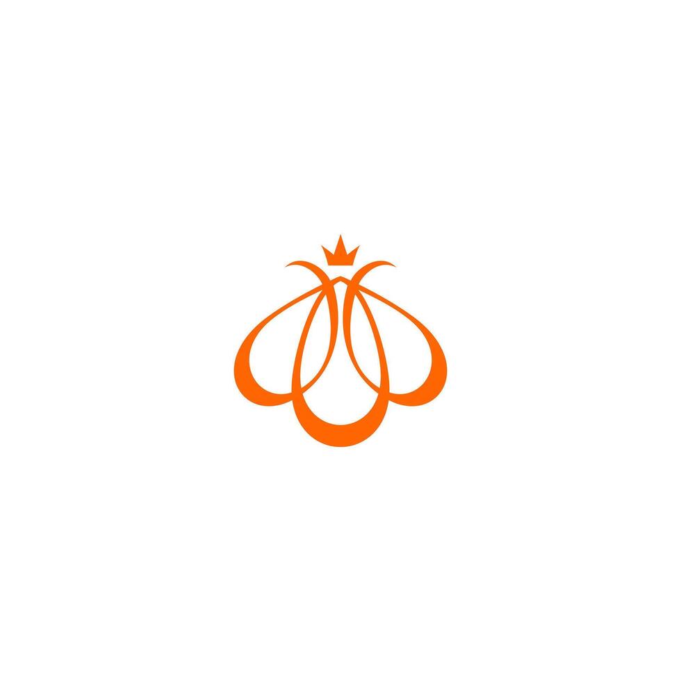 queen bee logo line. looks elegant and minimalist vector