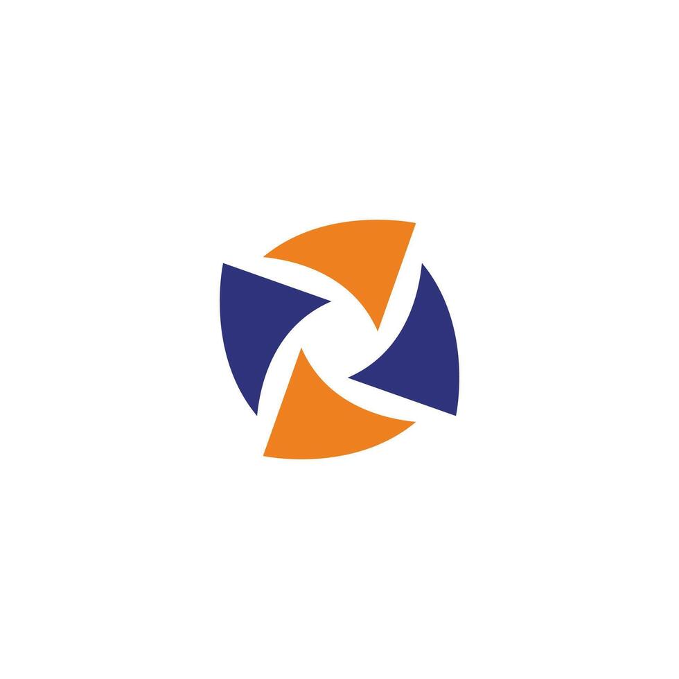 swirl series logo icon. four shape combinations vector