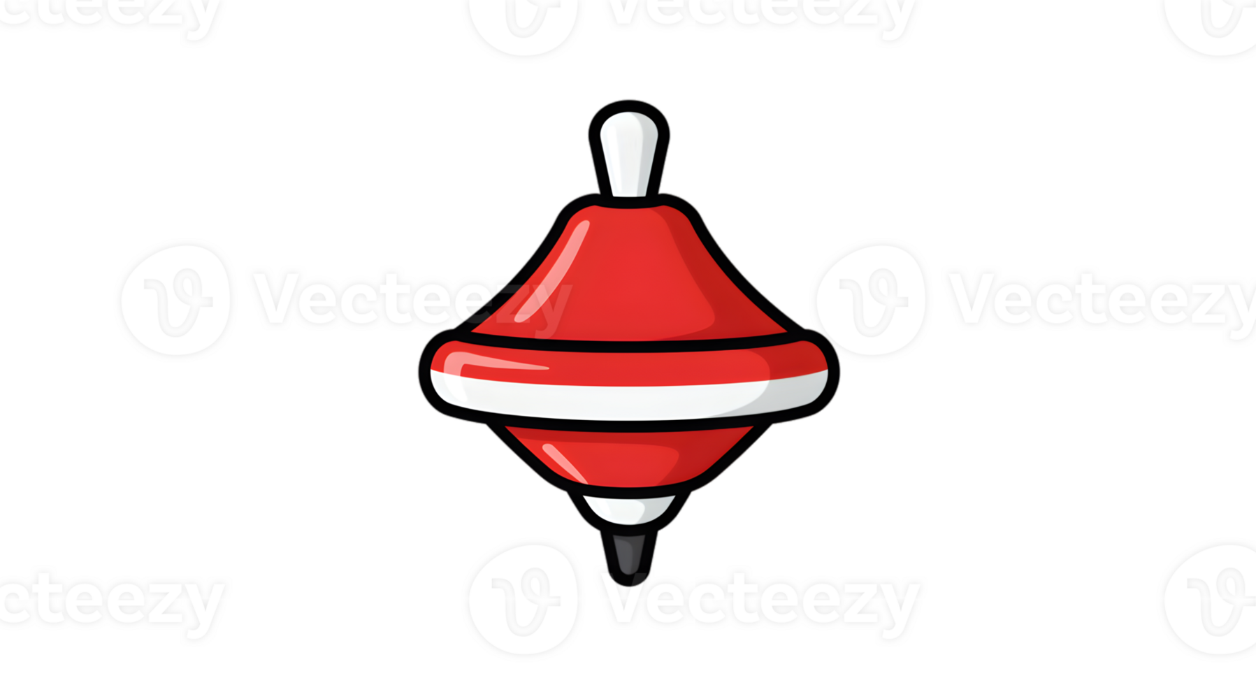 Simple Red And White Spinning Top Illustration png