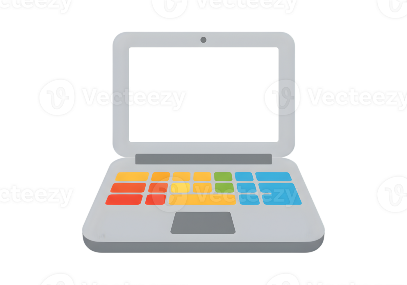 Flat Design Illustration Of Colorful Laptop png