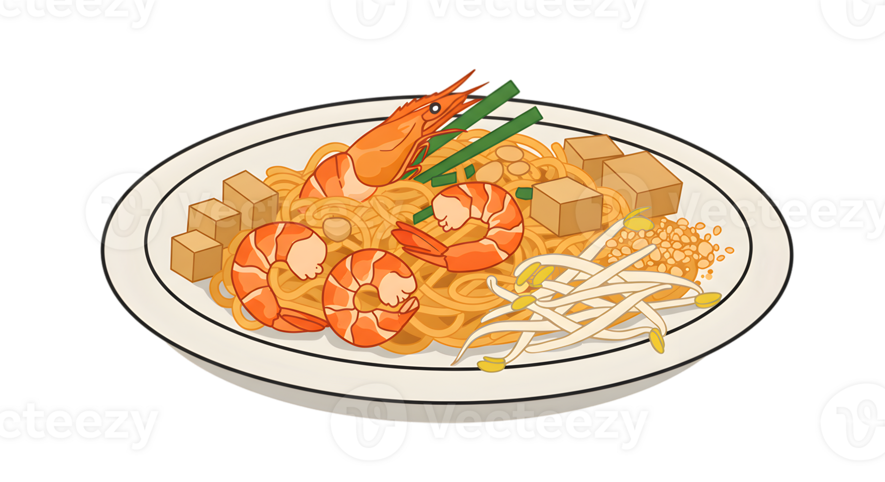 Pixel Art Illustration Of Pad Thai Dish png