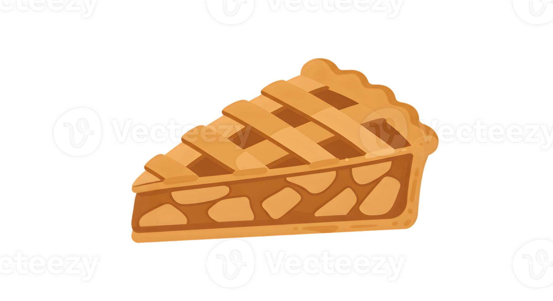 Slice Of Apple Pie With Golden Crust png