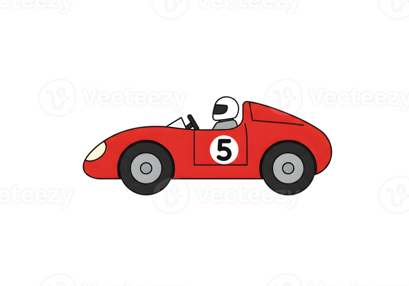 Red Racing Car Side View Illustration png