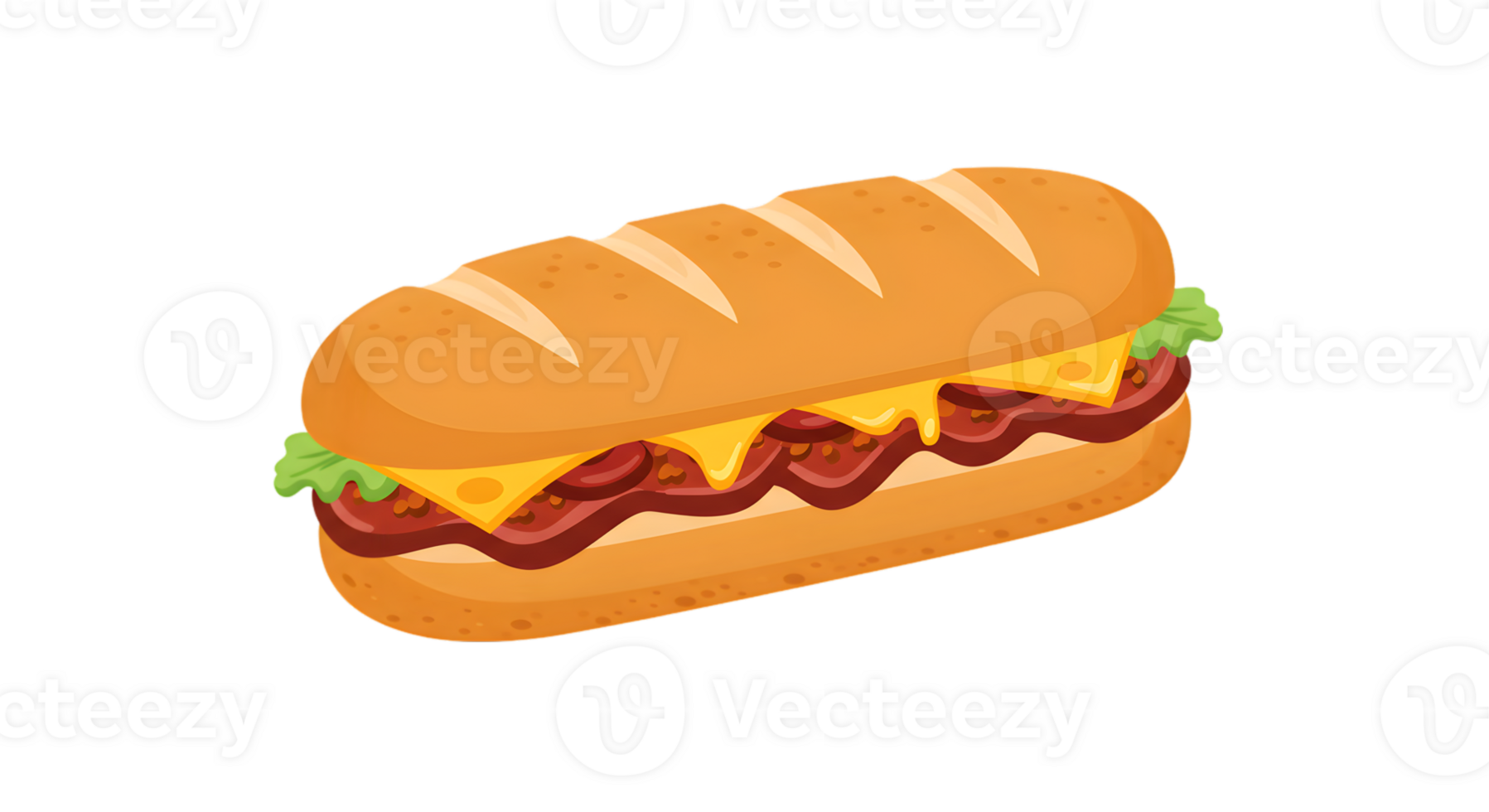 A sandwich with cheese and meat on it png