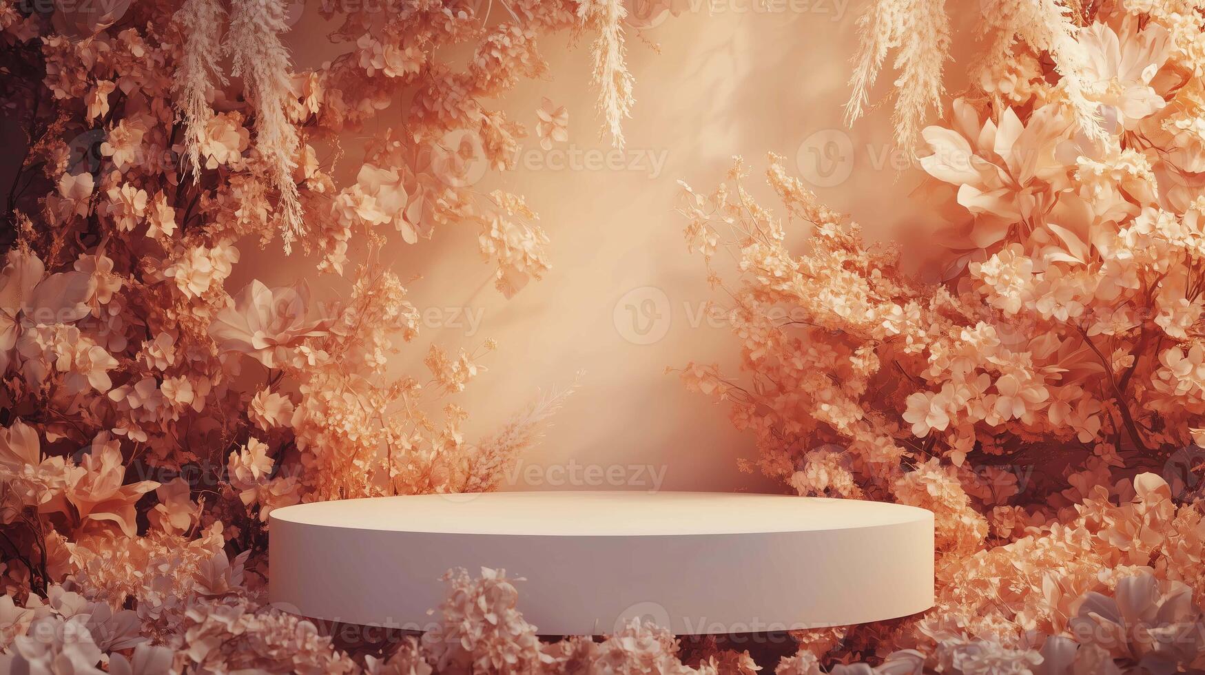 Premium Floral Podium for Luxury Goods Showcase photo