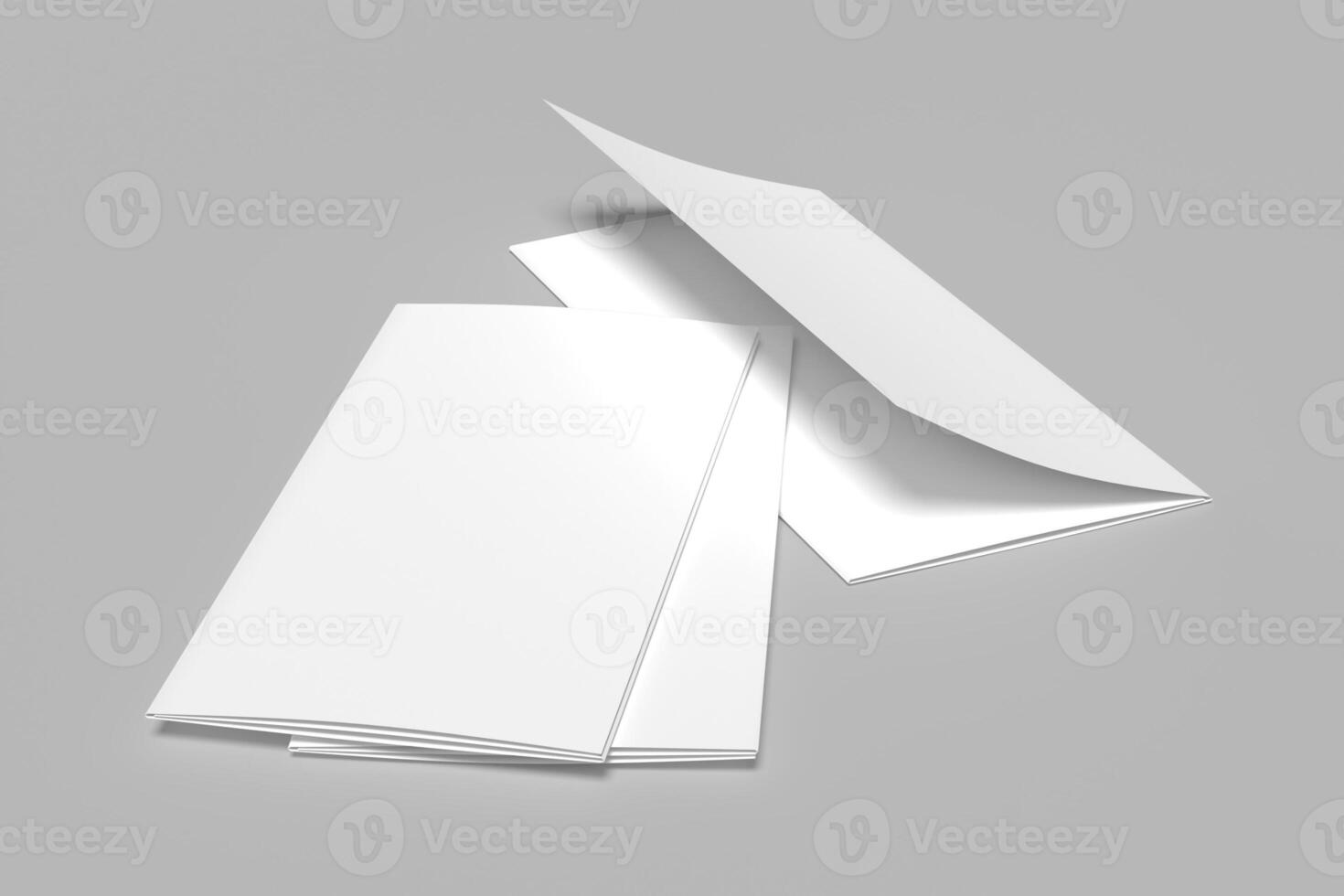 trifold brochure blank mockup photo