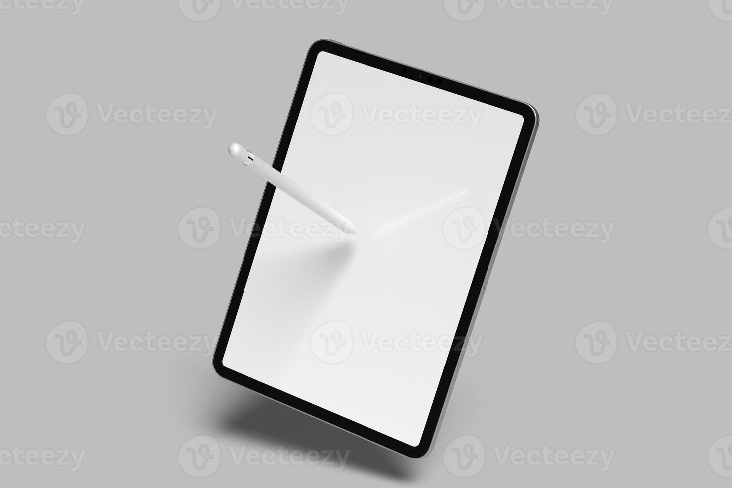tablet with pen blank mockup photo