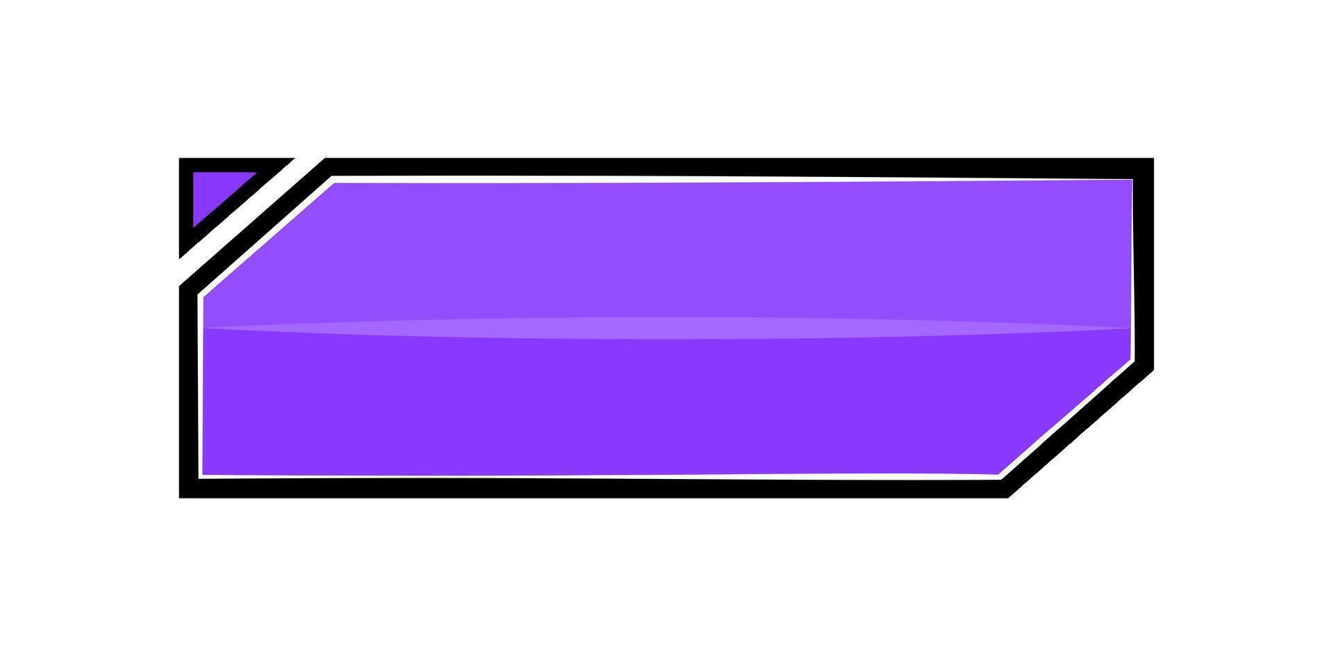 A purple rectangle with a white border vector