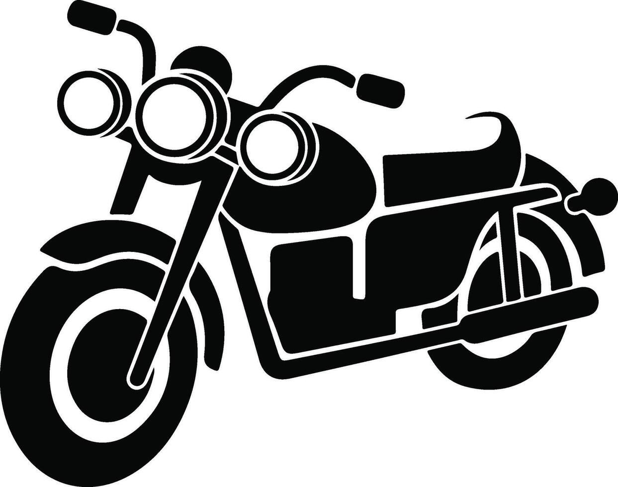 Classic Motorcycle Silhouette Design vector
