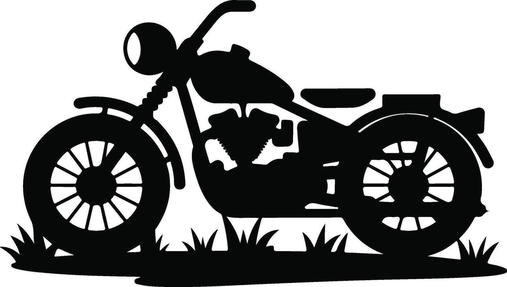 Motorcycle Silhouette Logo Style Art vector