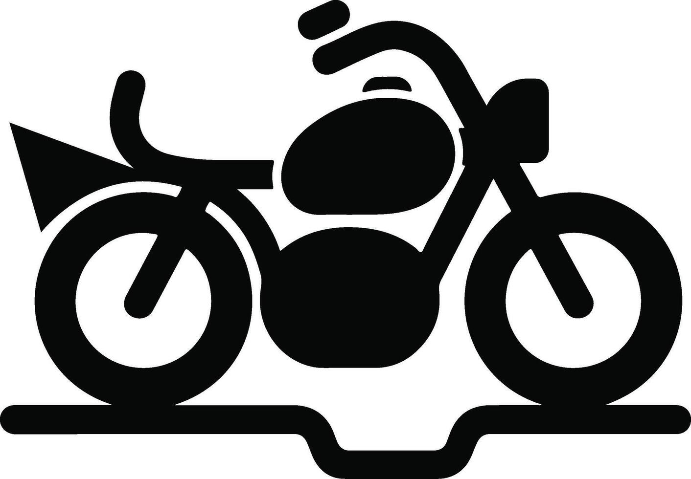 High-Speed Motorcycle Silhouette Art vector