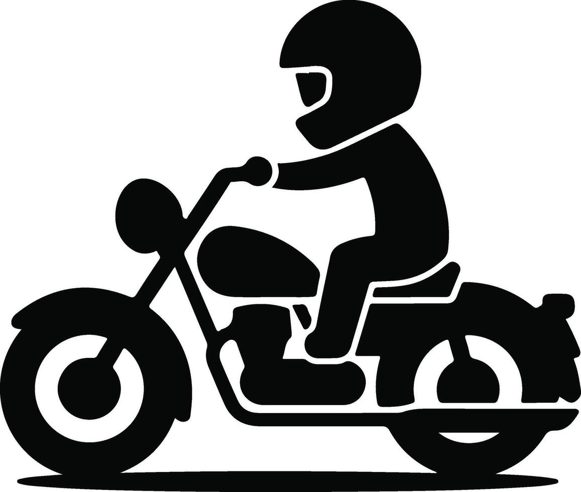 Chopper Motorcycle Silhouette Graphic Art vector