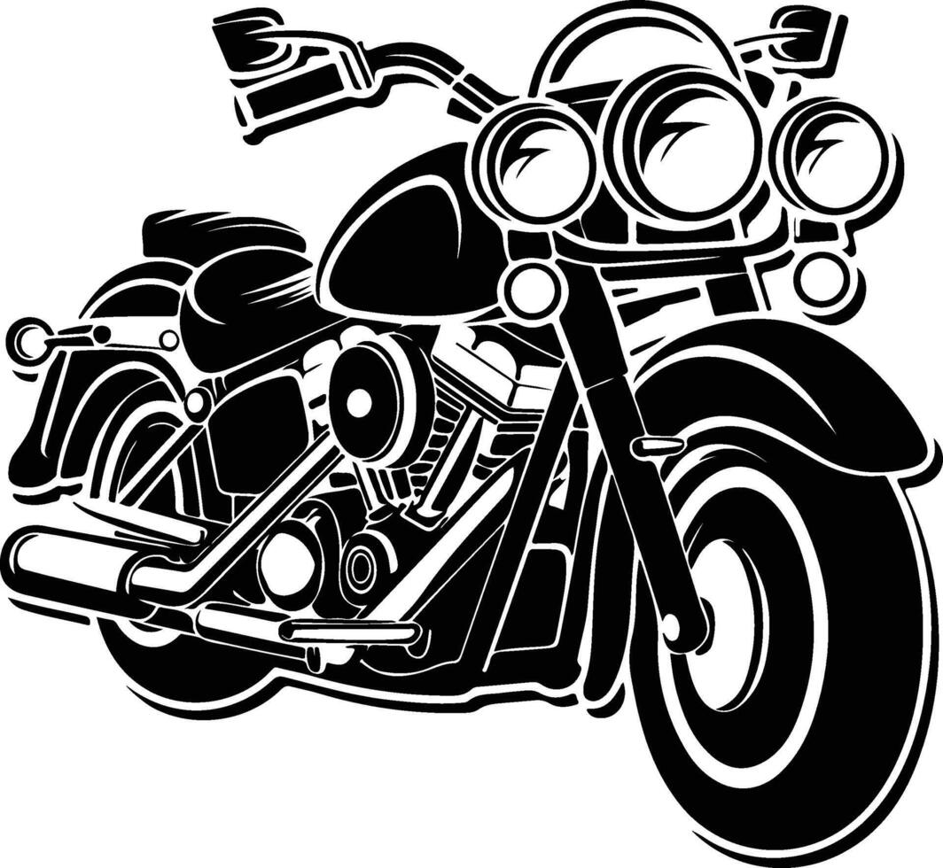Racing Motorcycle Silhouette Drawing vector