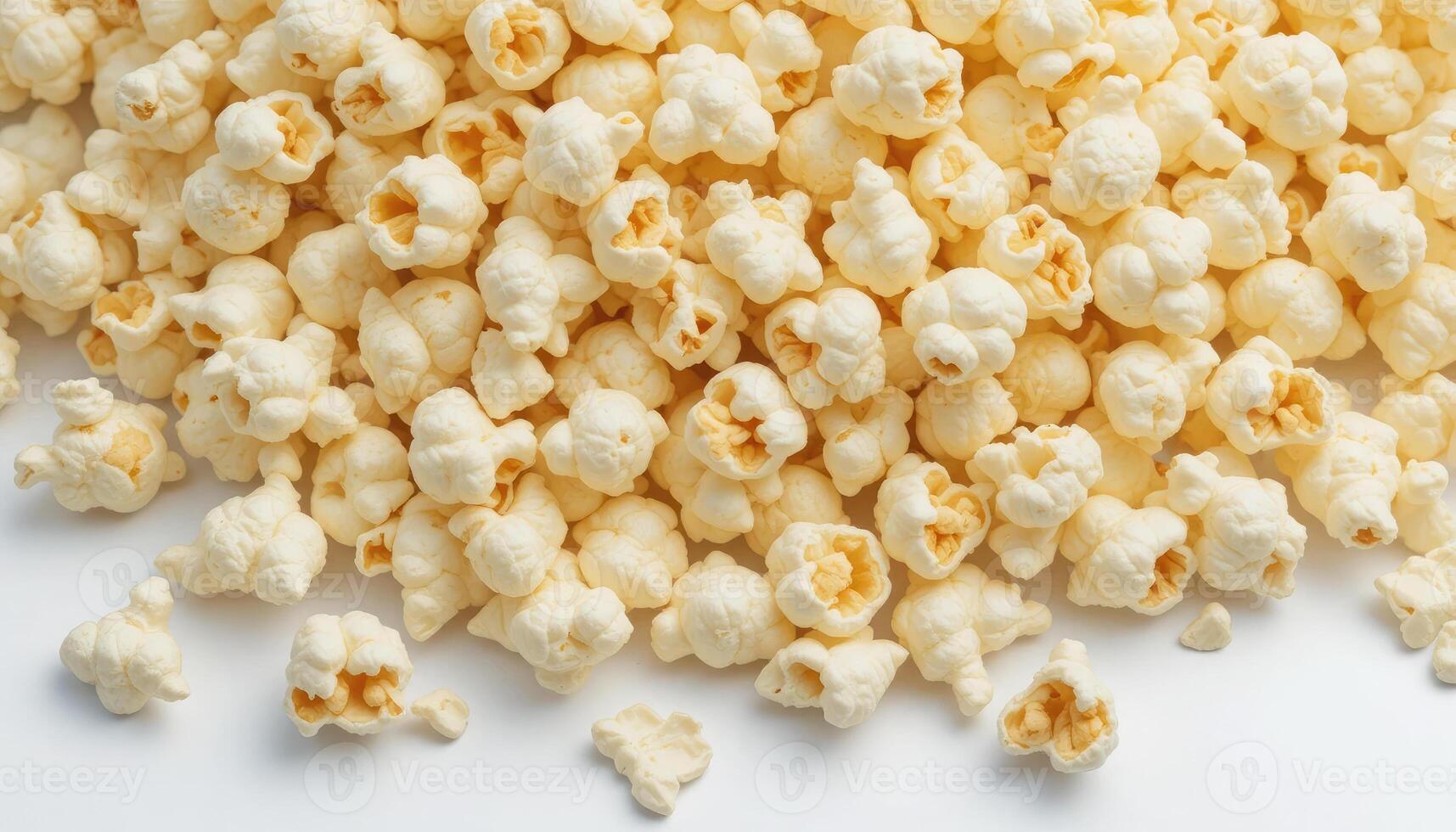Salted Popcorn Macro, Crispy and Fluffy Kernels. photo