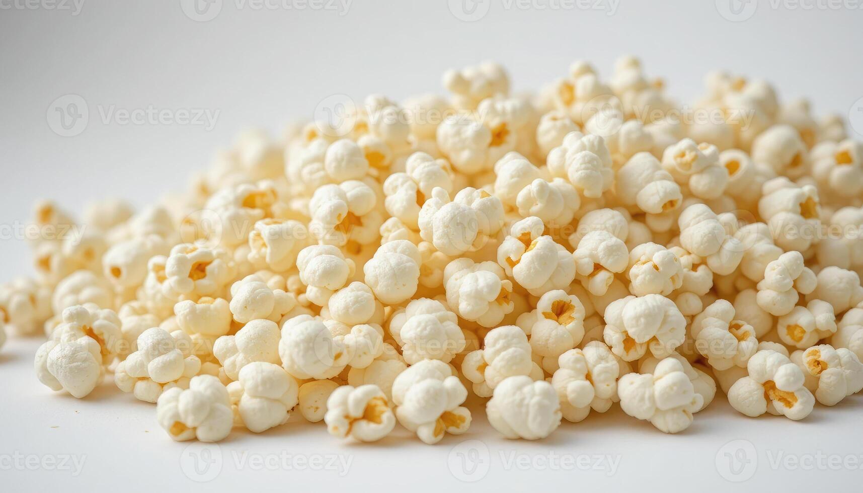 Crunchy Popcorn Kernels Close-Up Macro Shot. photo