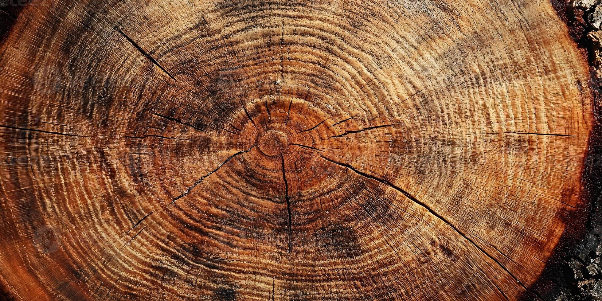 A close up of a tree stump with a ring photo
