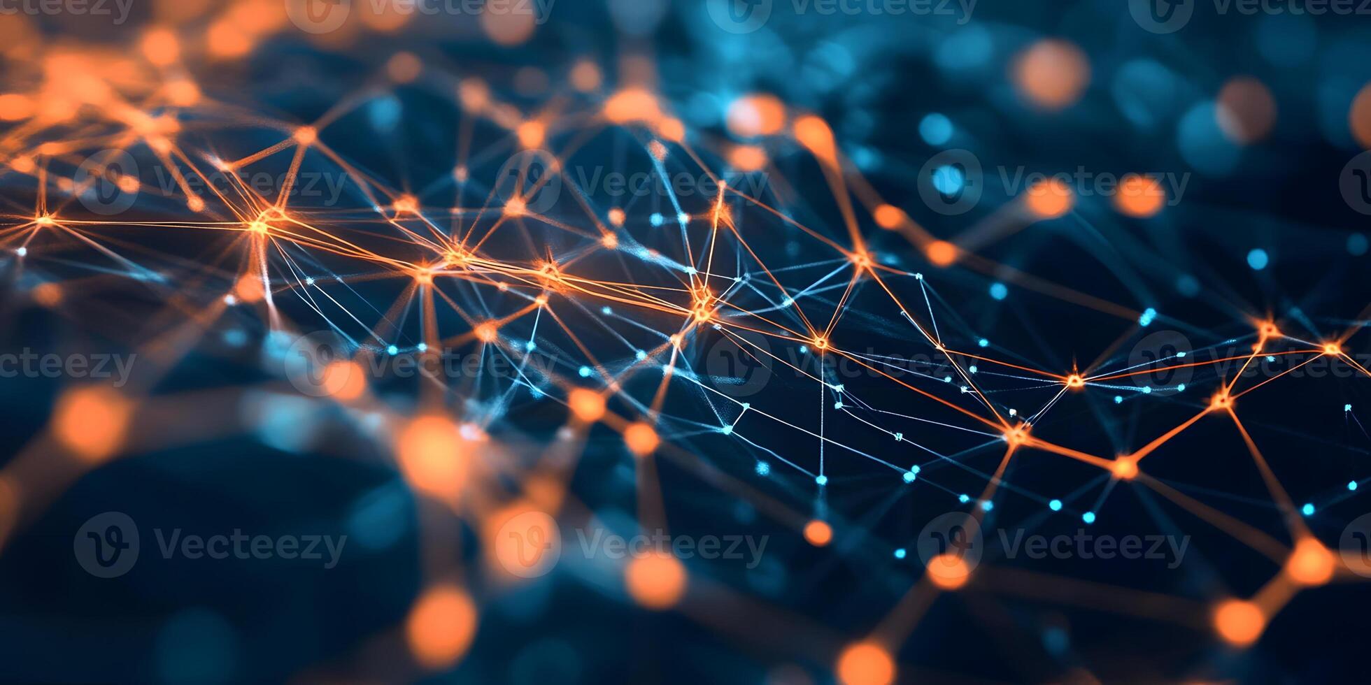 An abstract image of a network of dots photo