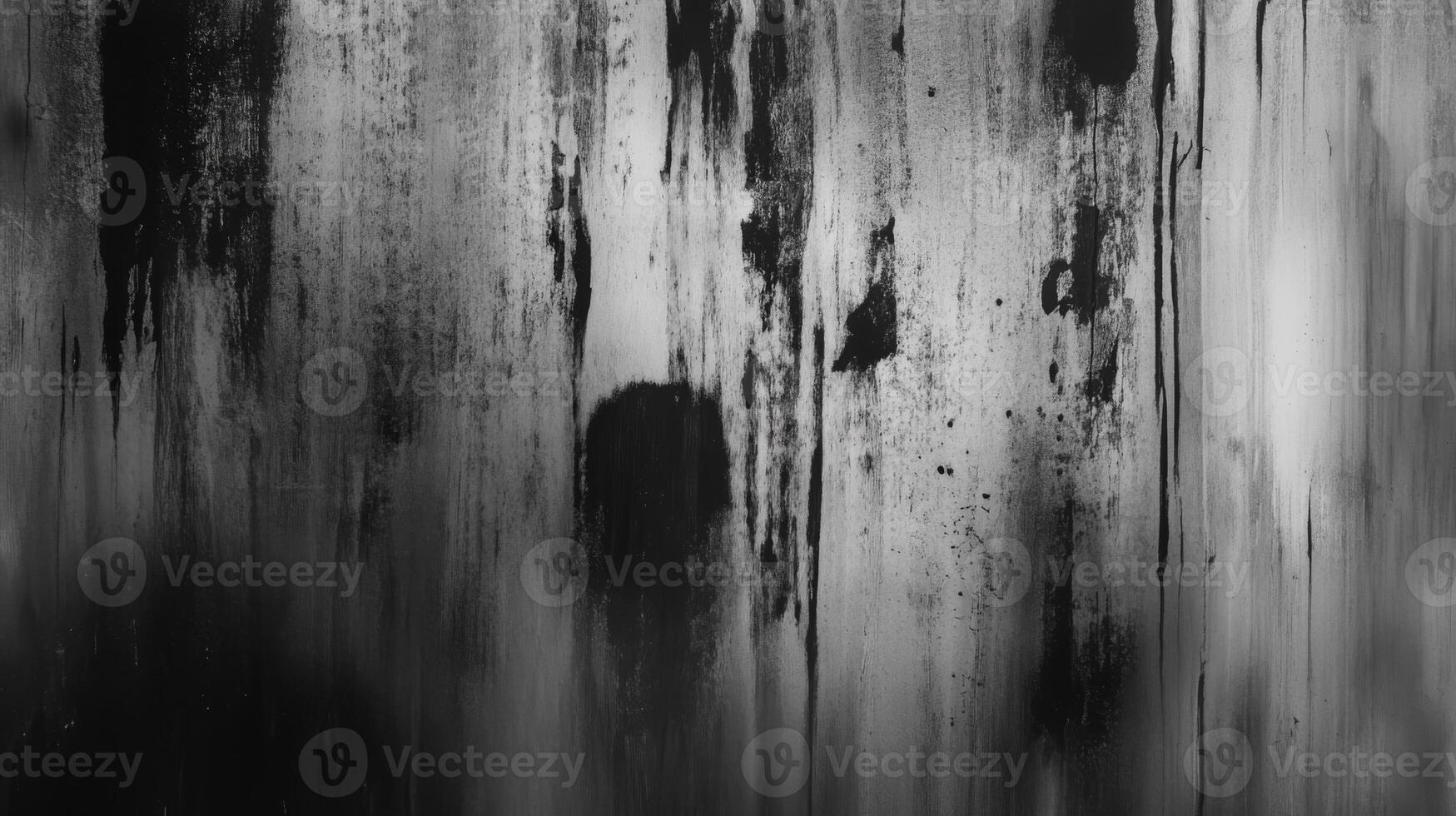 Monochrome composition featuring distressed textures and vertical drips in shades of gray photo