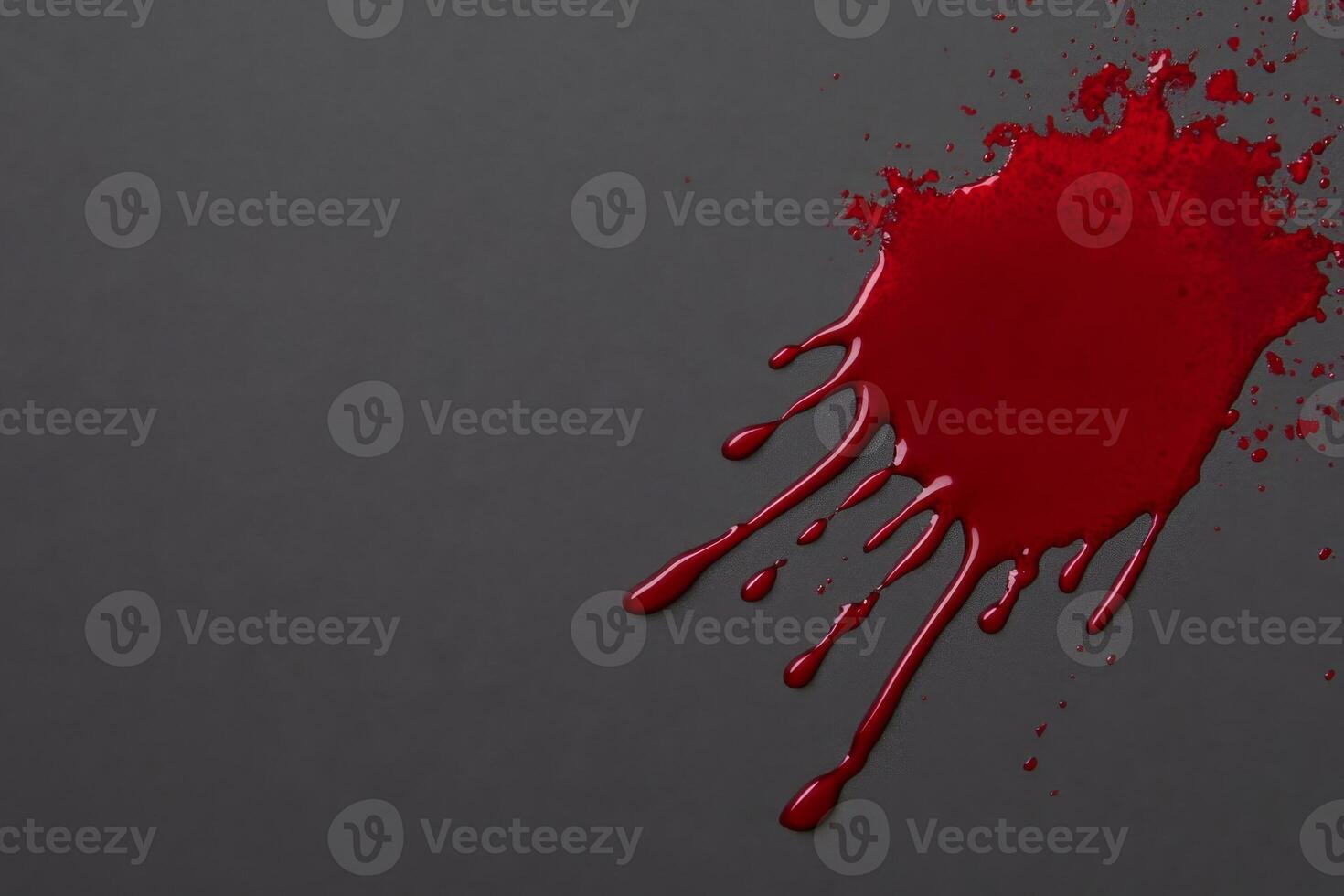 Crimson Stain On Dark Gray Backdrop photo