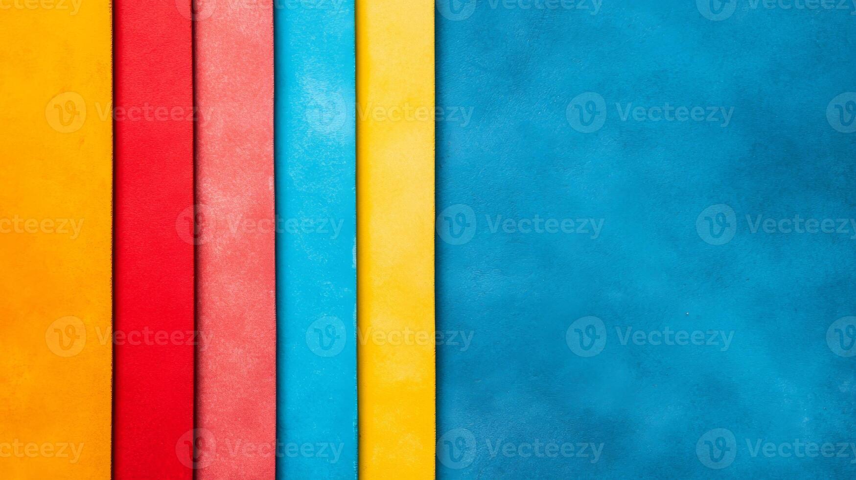 Vivid spectrum of colorful leather strips lay side by side photo