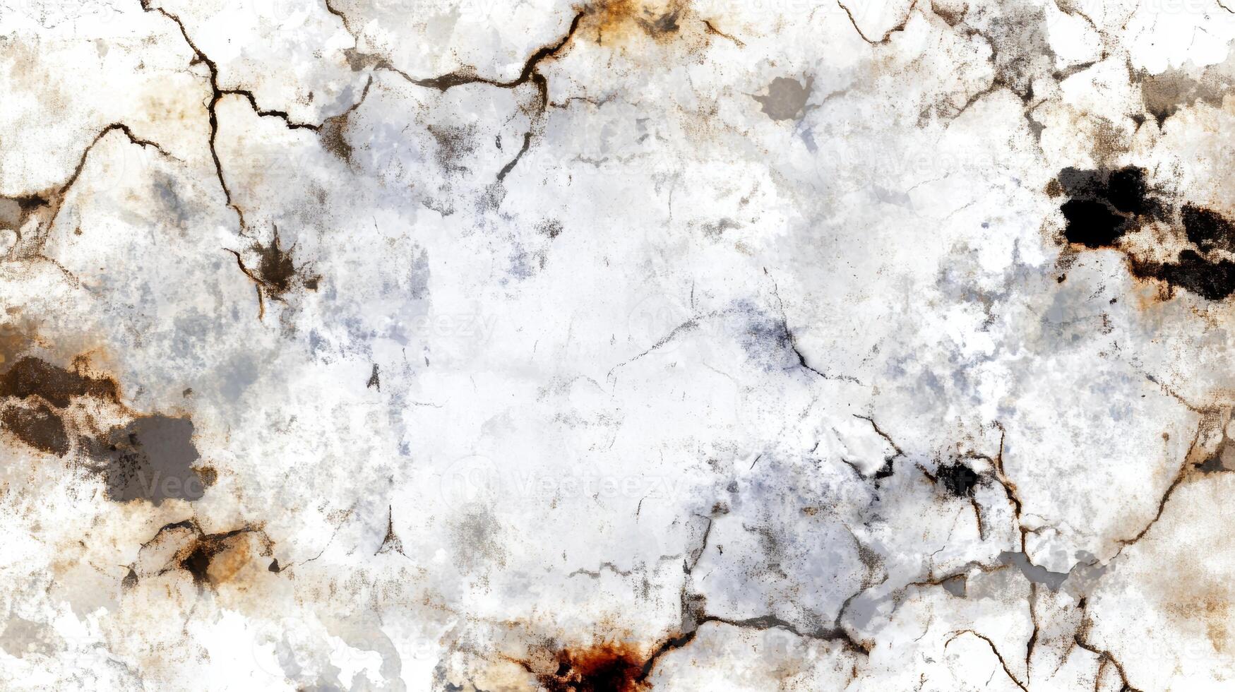 Distressed White Surface with Dark Cracks photo