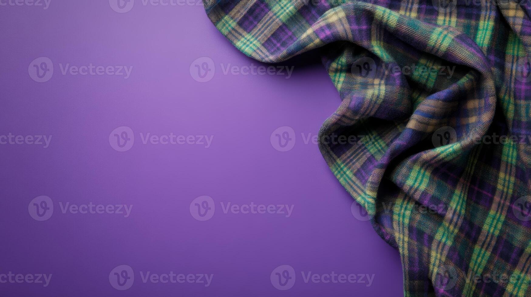 Patterned Fabric on a Purple Background photo