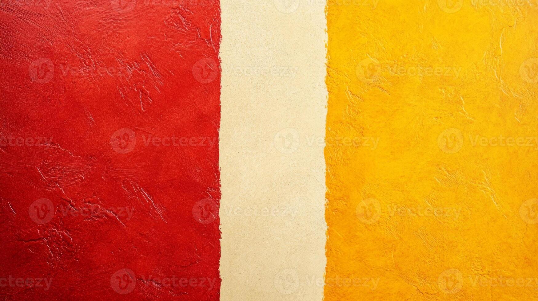 A vibrant composition of red and yellow hues separated by a textured light strip photo