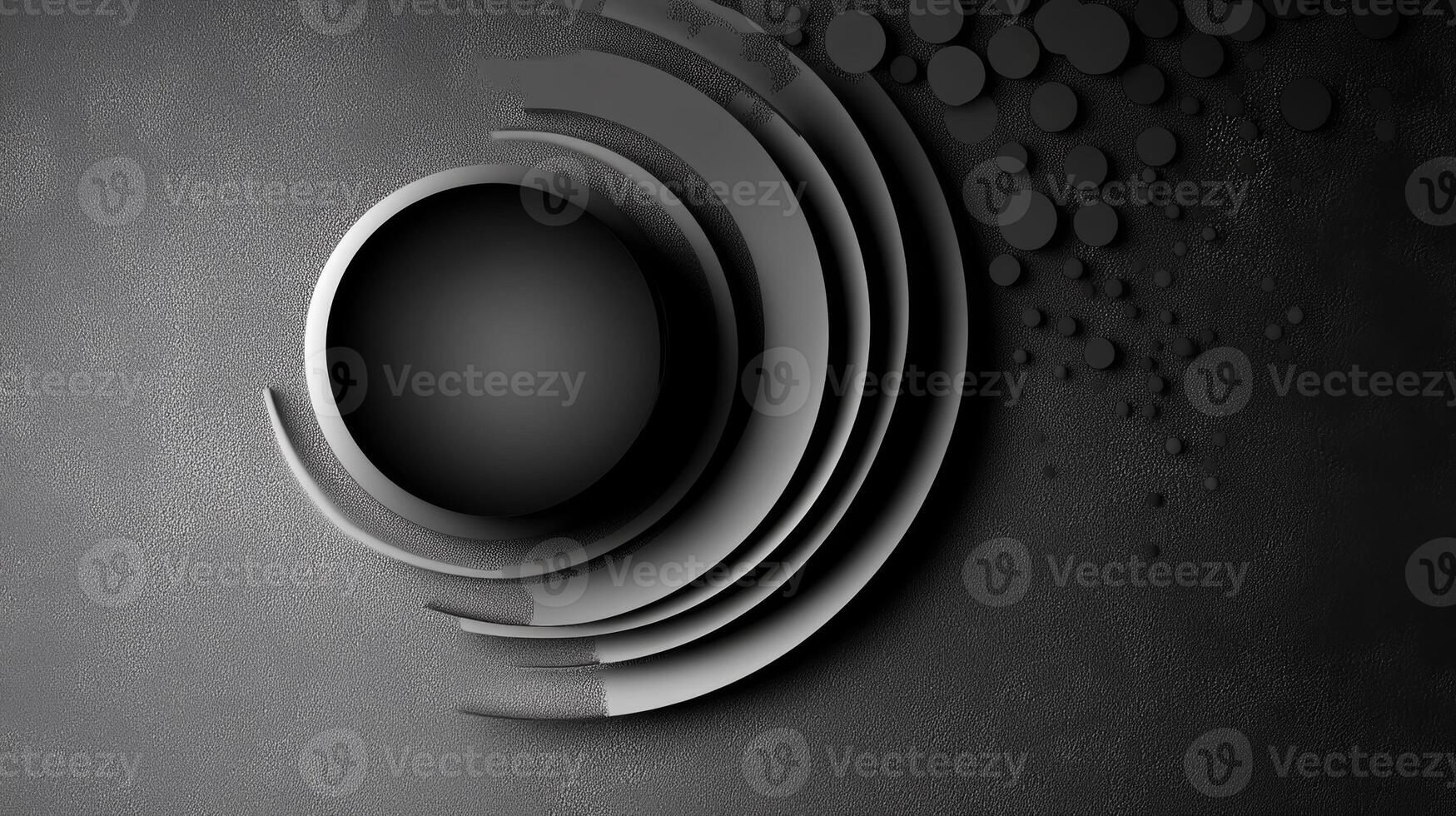 Abstract Circular Forms on a Dark Textured Background photo