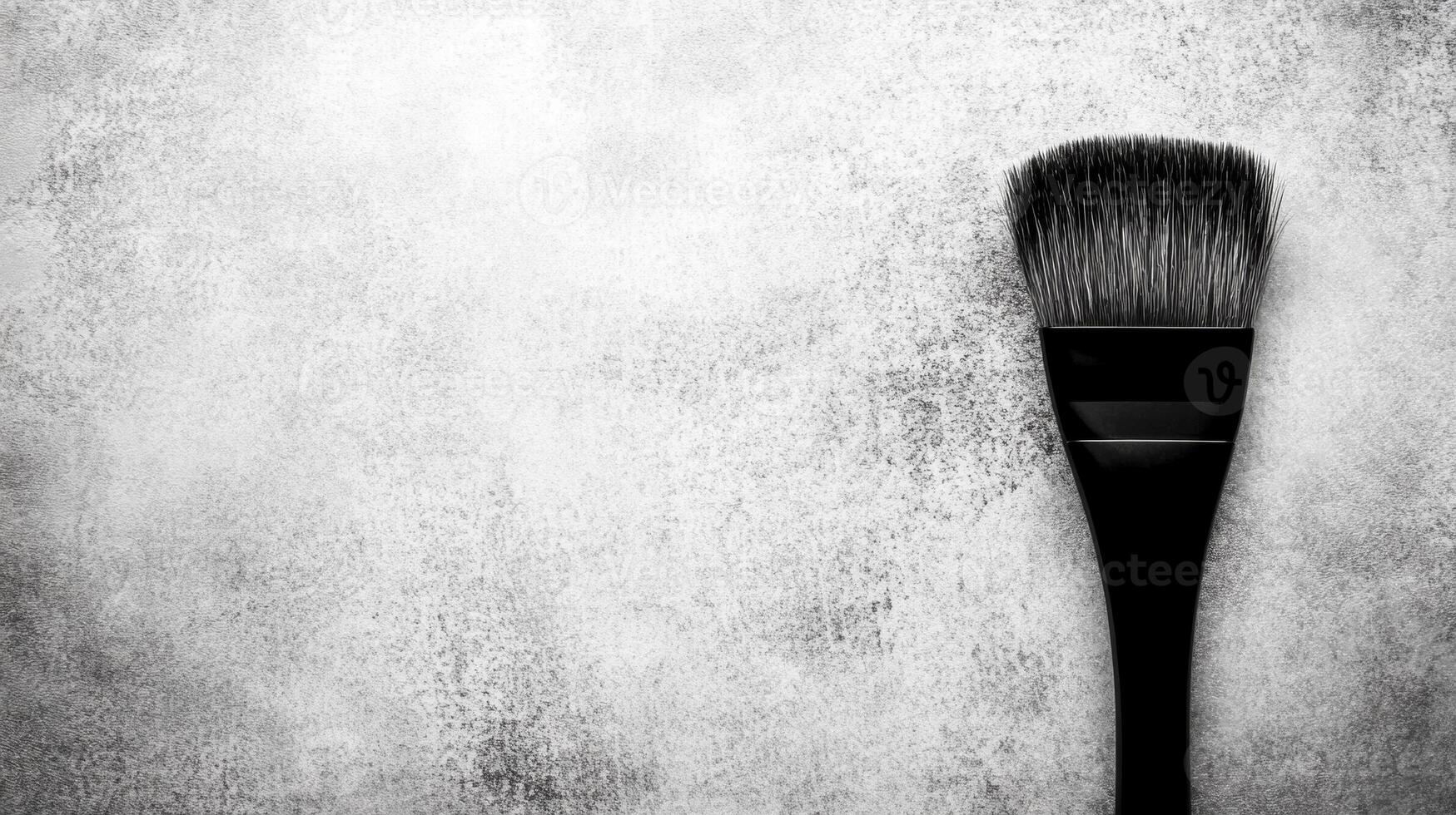 Monochrome Bristle Brush on a Grey Textured Background photo