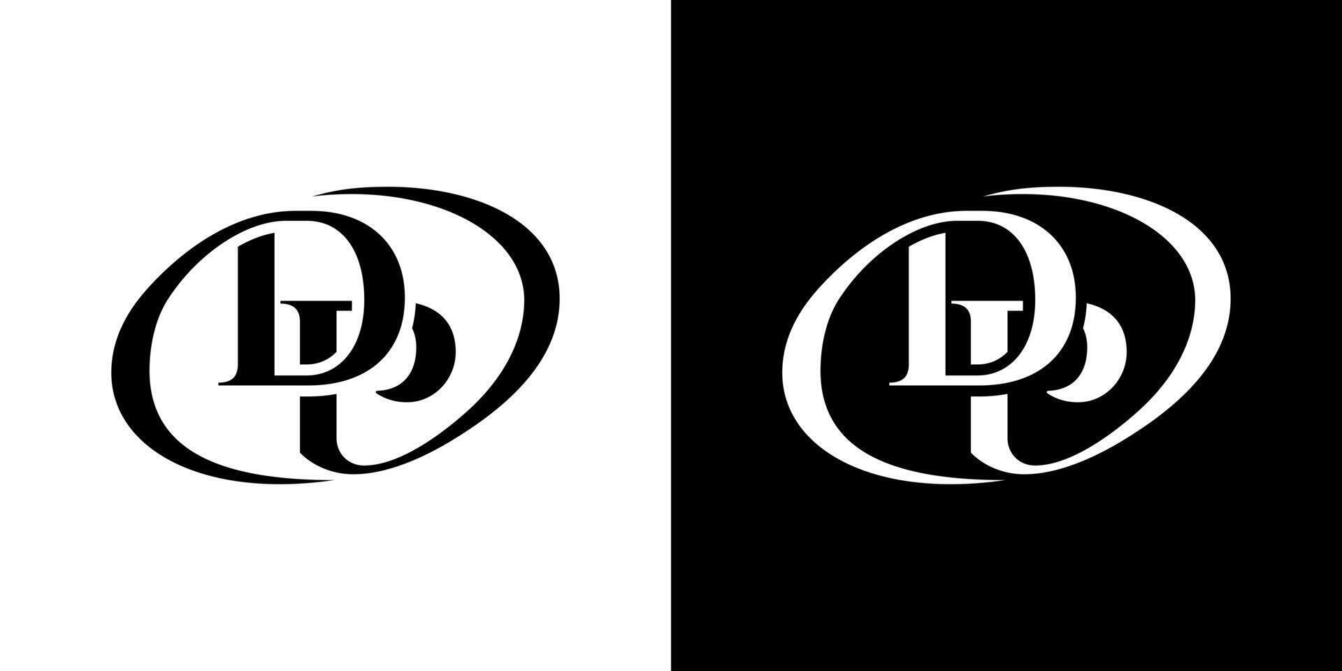 DP or PD initial letter logo design template vector