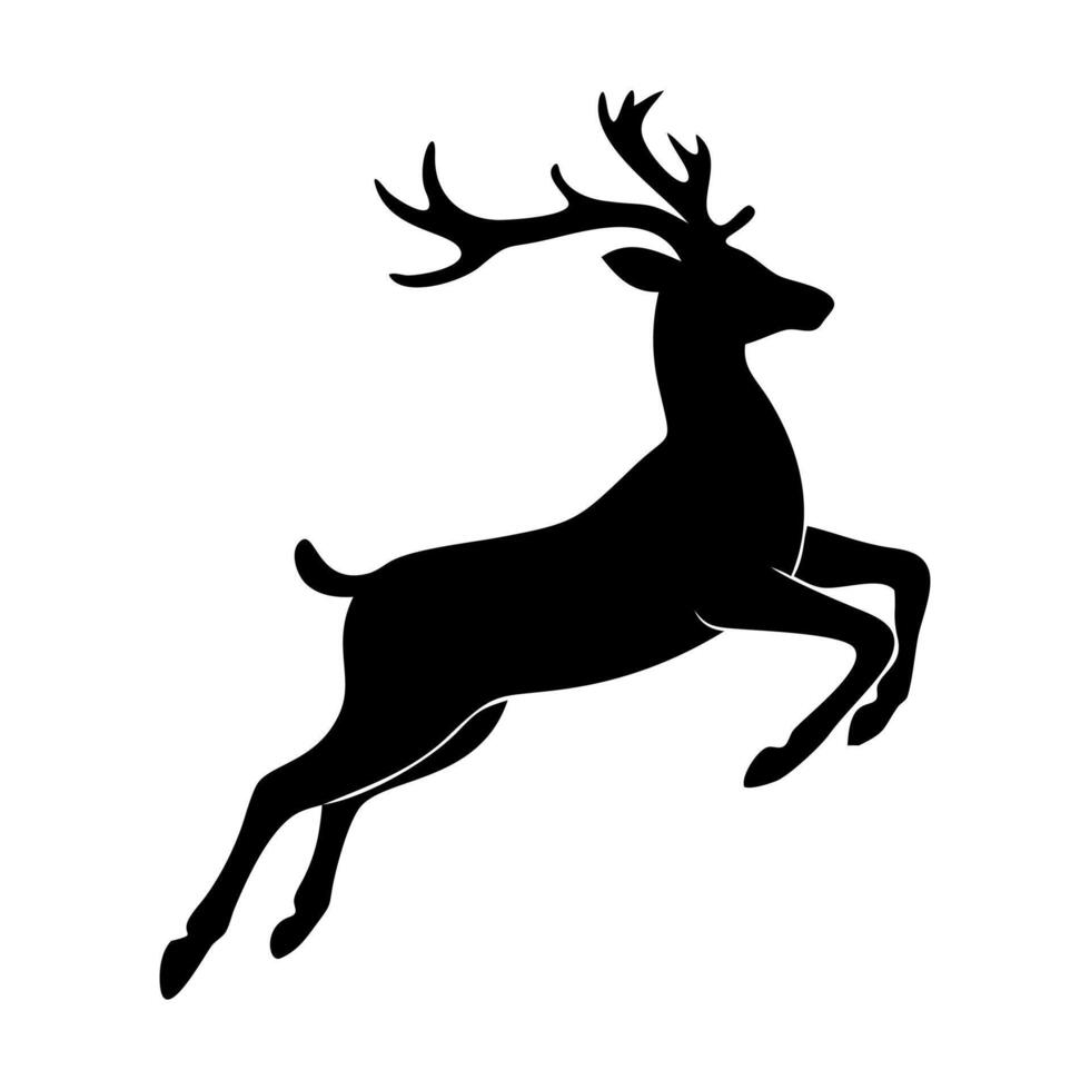 Sleek and Strong Deer Silhouette vector