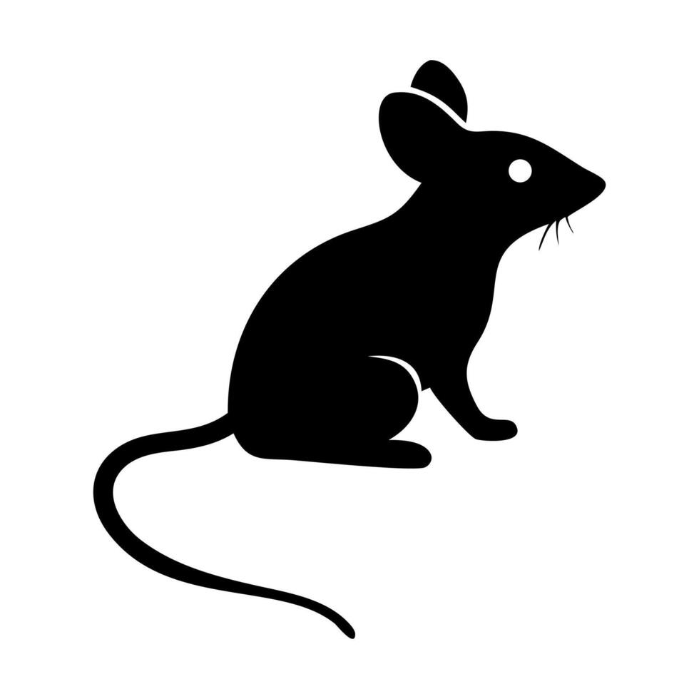 Tiny Creature Mouse Silhouette Illustration vector